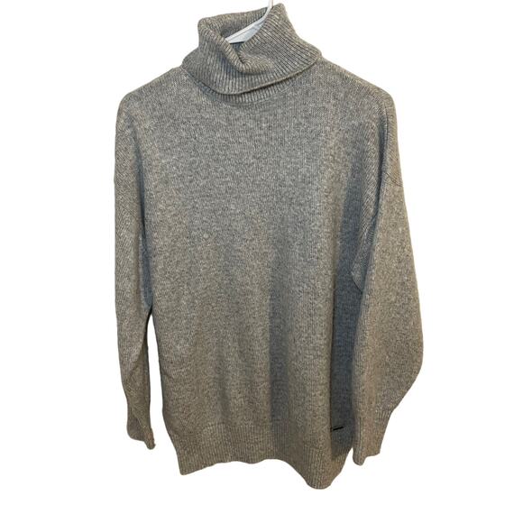 Calvin Klein Gray Turtle Neck Long Sleeve Warm Cozy Sweater size xsmall neutral - Picture 1 of 5